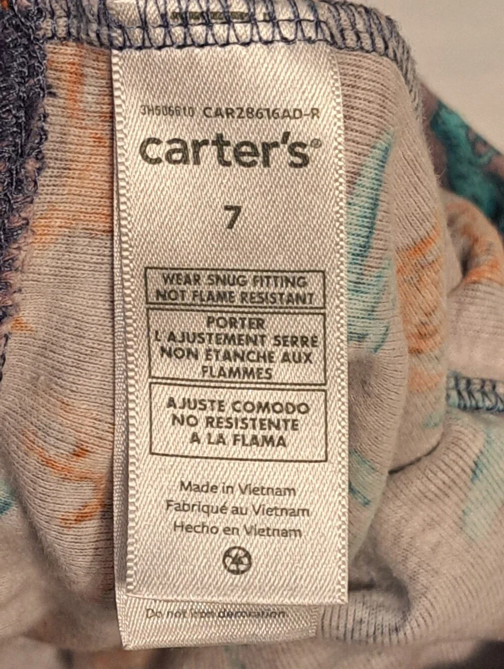 Boy's Pajama Shorts Size 7 Carter's Dinosaur